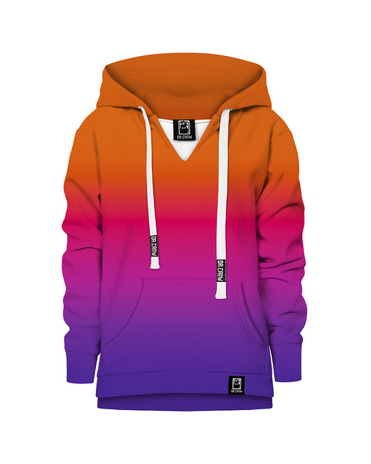 bluzy dla chłopców Bluza Chłopiec DR.CROW Ombre Orange Purple