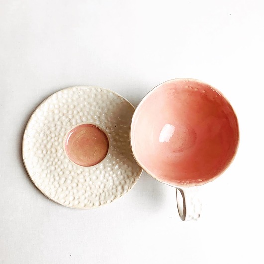 filiżanka pink dust AGABA pracownia ceramiczna