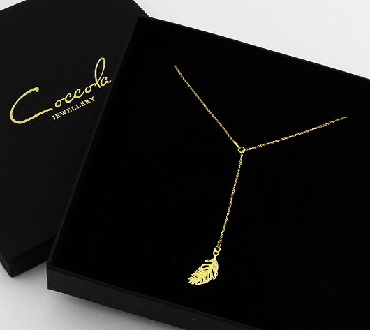 NASZYJNIK KRAWATKA Z PIÓRKIEM - SREBRO 925 Coccola JEWELLERY