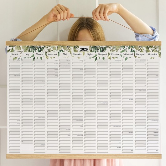 kalendarze i plannery Planer ścienny 2026 - Kalendarz Polskie Święta, Niedz. Handlowe
