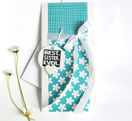 dla SIOSTRY :: kartka handmade :: BEST SISTER kaktusia