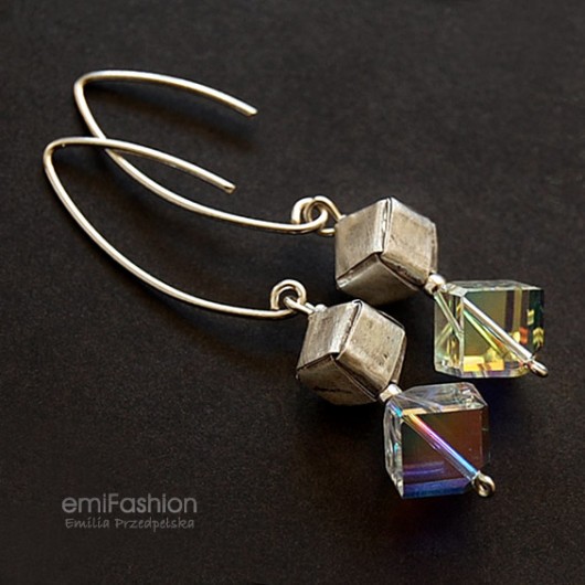 Kostki kryształ Swarovski i srebro MAREMI Jewelry