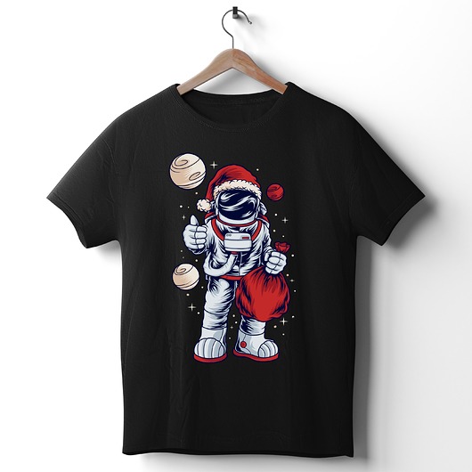 t-shirty męskie Koszulka  z nadrukiem Kosmiczne święta