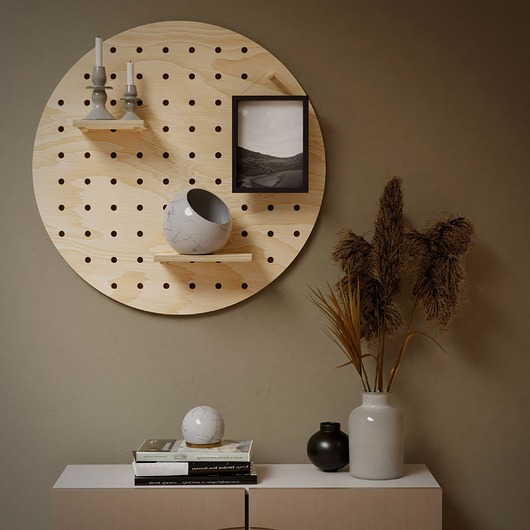 regały i półki Półka pegboard, tablica koło, wymiar: FI 56 CM