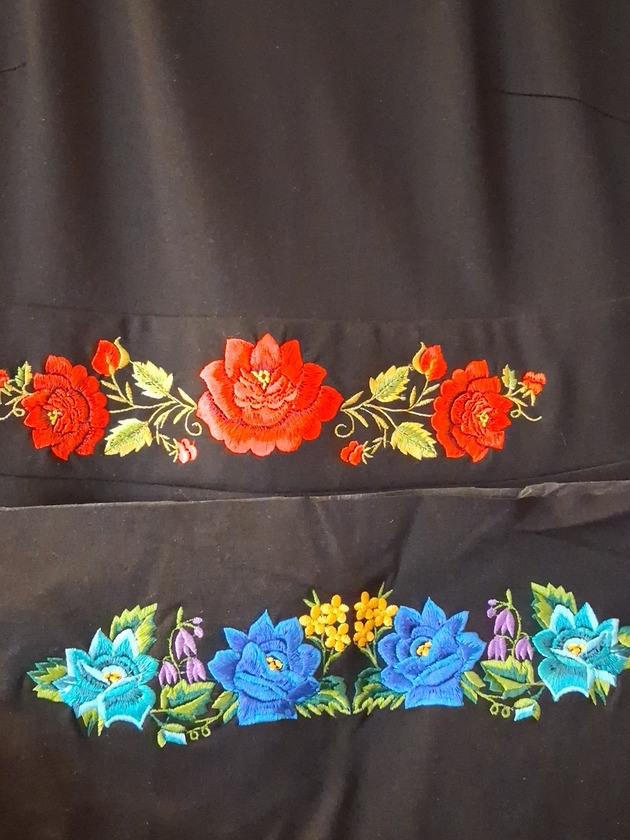 sukienki midi damskie Sukienka Folk z haftem NA MIARĘ