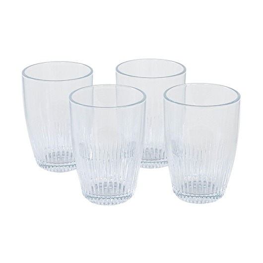 szklanki i kieliszki Komplet czterech szklanek, duński design, lata 70, produkcja: Dania