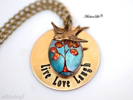 Naszyjnik z grawerunkiem ♥Live Love Laugh♥  MadamLili