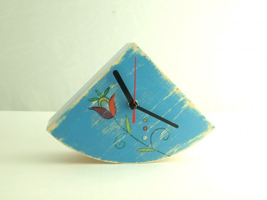 buJAczeK foLK blue Clock Wood Studio