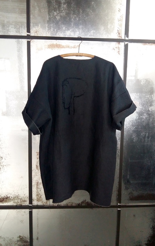 Kimono/płaszcz/marynarka oversize z haftem HATLAPPA