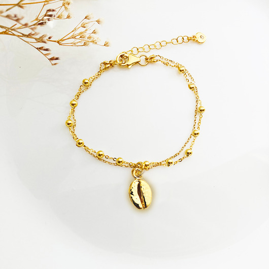 bransoletki srebrne Bransoletka  z kawą, dla kawosza