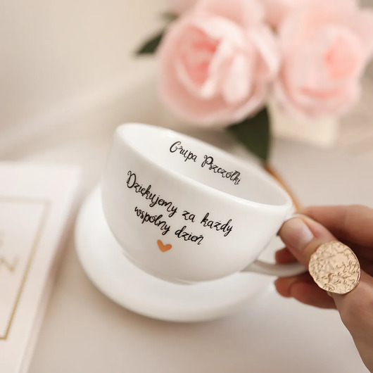 filiżanki Filiżanka 250ml -Dziękujemy za każdy wspólny dzień + personaliz