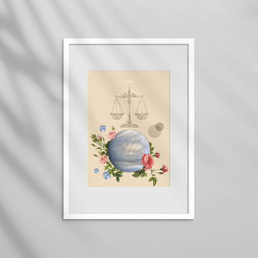 Plakat / Kolaż Znak zodiaku "Waga" kris collage