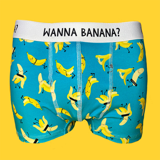 Wanna banana? - Bokserki bawełniane męskie Majtki z Sosnowca