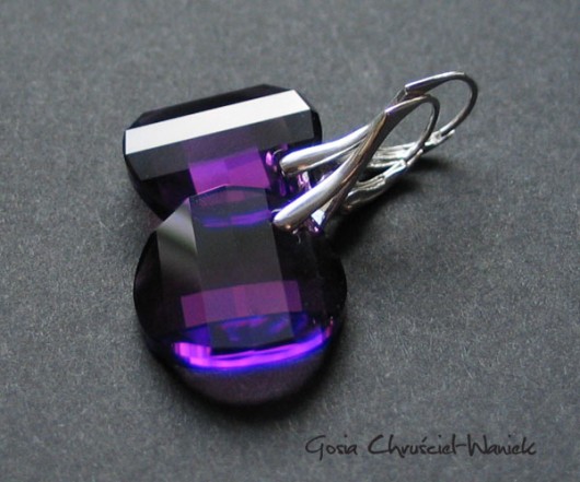 kryształ Swarovski amethyst Gosia Chruściel-Waniek