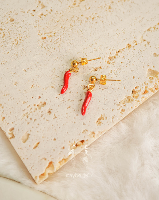 kolczyki pozłacane Kolczyki pozłacane Spicy Chilli