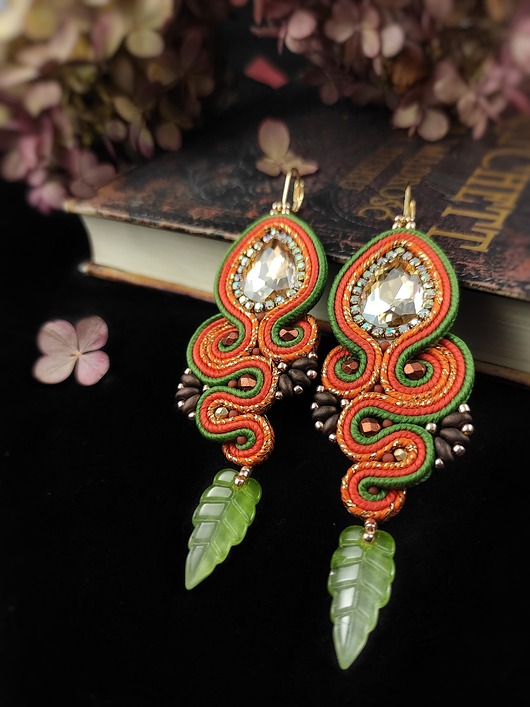 kolczyki soutache Kolczyki sutasz Czas Jesieni