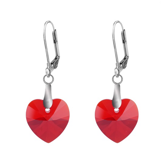 kolczyki swarovski Czerwone kolczyki z kryształami Swarovskiego