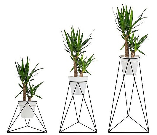 Kwietnik Stojący Loft 60 cm Czarny MIA home