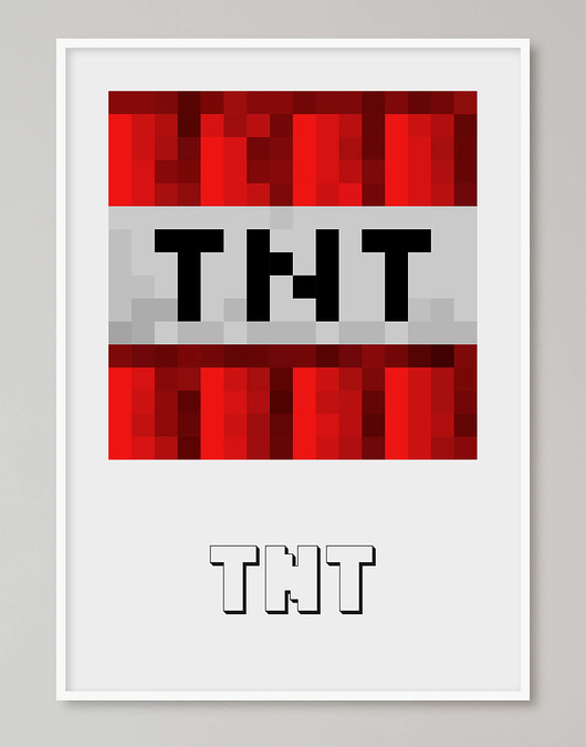 obrazy i plakaty do pokoju dziecięcego Minecraft plakat "TNT"