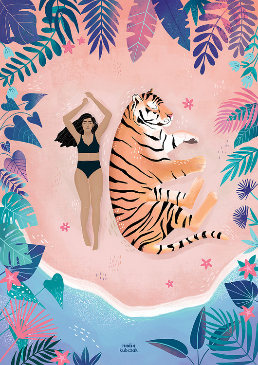 plakaty Plakat the girl and the tiger