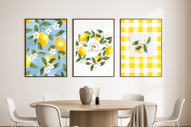 plakaty Plakaty z cytrynami do domu, kuchni jadalni LEMON