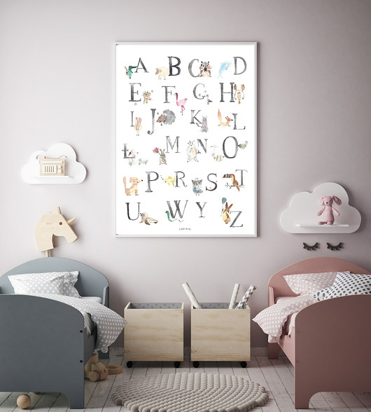 Plakat ALFABET 50x70 HI LITTLE