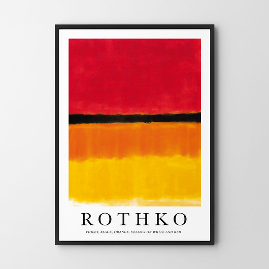 plakaty Plakat Rothko Black Orange Yellow