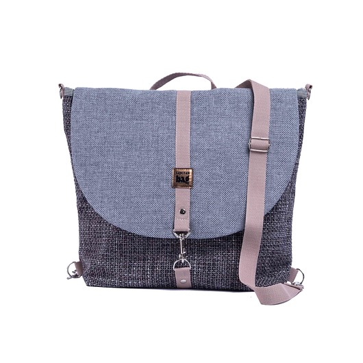 Zero waste szary plecak 2w1,torbister 008 Tapczan bag