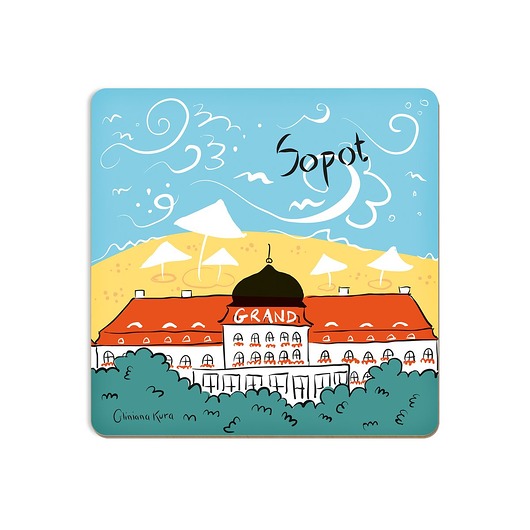 Podkładka pod kubek Sopot Grand Hotel Gliniana Kura