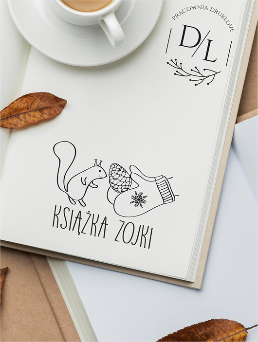 stemple Stempel Ex Libris Exlibris personalizowany Wiewiórka