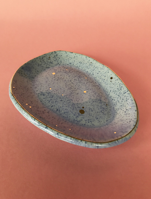 Ceramiczny  talerzyk niebiesko granatowy ELEMTHEBRAND