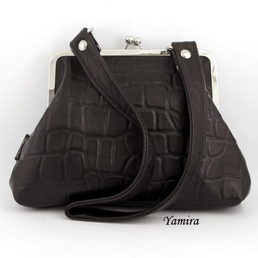 Torebka L :: crocodillo deep brown :: yamira