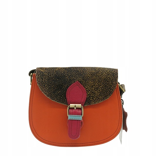 torby na ramię Torebka listonoszka skórzana elegancka wizytowa zwierzęcy wzór eko OLIVKA