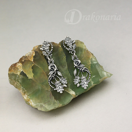 kolczyki wire wrapping Leśne szepty