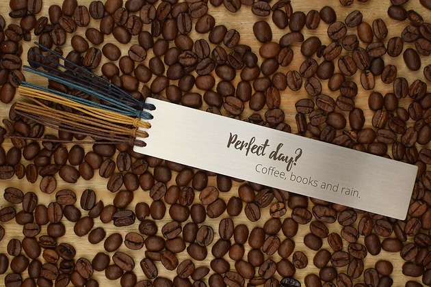 PERFECT DAY? COFFEE, BOOKS AND RAIN - zakładka Hundred Bookmarks
