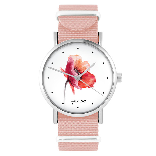 zegarki damskie Zegarek - Mak - brzoskwiniowy róż