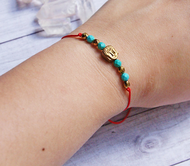 bransoletki z kamieni naturalnych Budda: magnezyt, hematyt