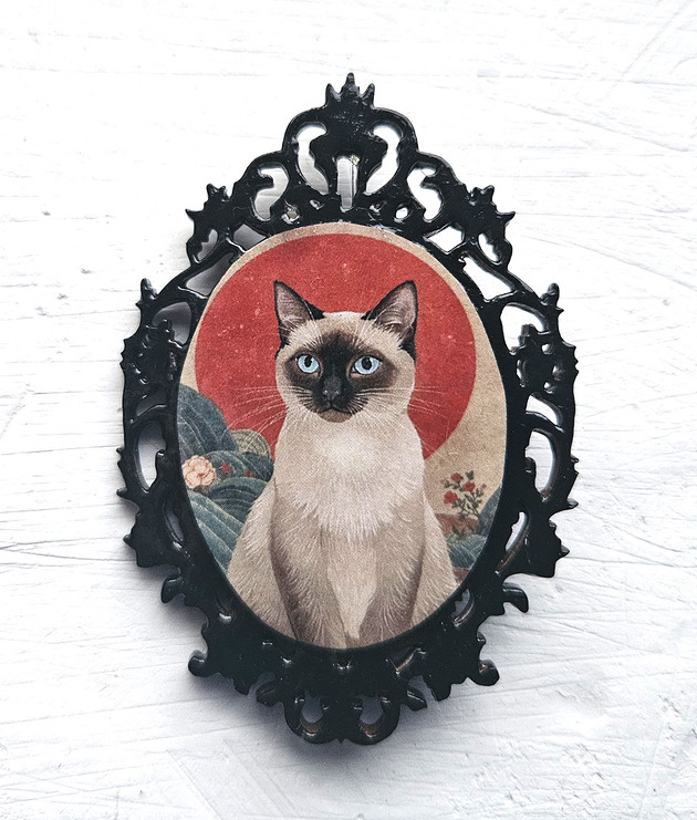 broszki Broszka Kot orientalnie