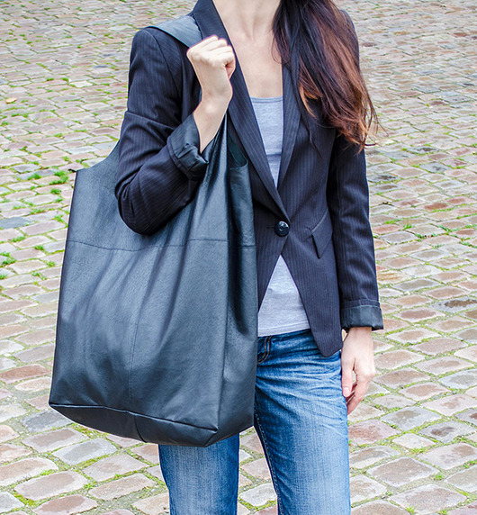 SHOPPER BAG - czarna - zamównie dla p. Basi hanushka