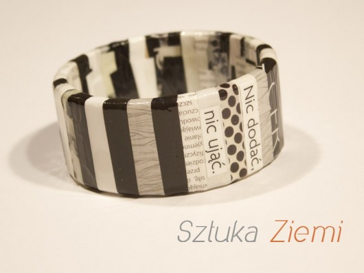 Bransoletka Art Recykling 'Nic dodać nic ująć' Sztuka Ziemi