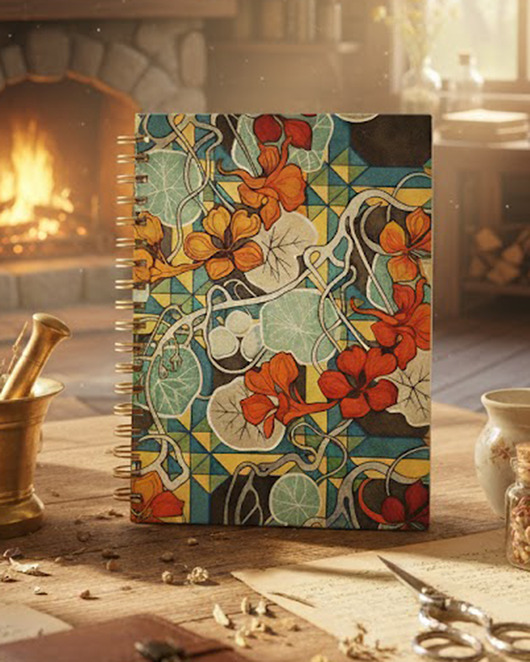 kalendarze i plannery LNIANY PLANER 2026 Kalendarz zbioru ziół format B5 NASTURCJE