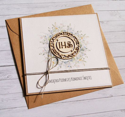 kartki na komunię Kartka z życzeniami : delikatna.