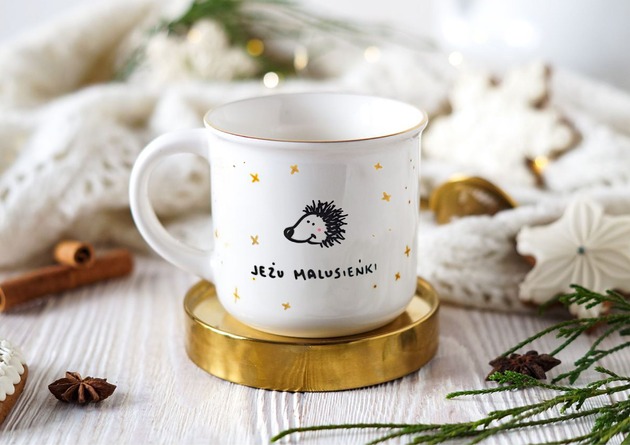 kubki Świąteczny Kubek Jeżu Malusieńki