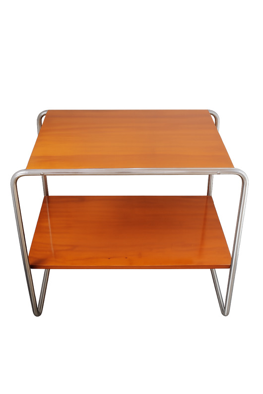 stołki Stolik B12 Marcel Breuer Thonet, Czechosłowacja, lata 30. Bauhaus
