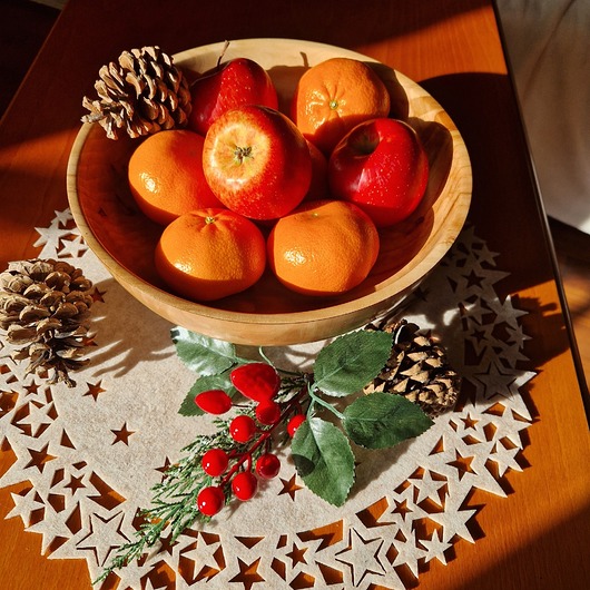 miski i misy Miska na owoce z drewna jabłoniowego