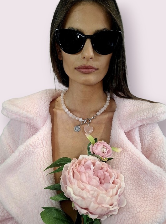 chokery Naszyjnik choker kryształ górski