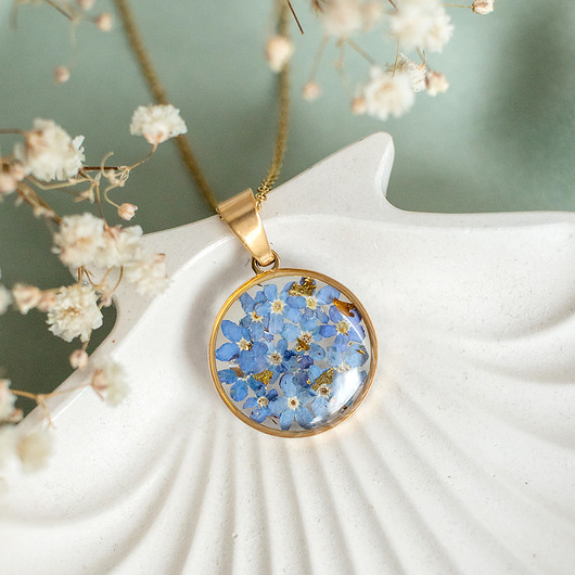 wisiory Wisiorek z niezapominajkami