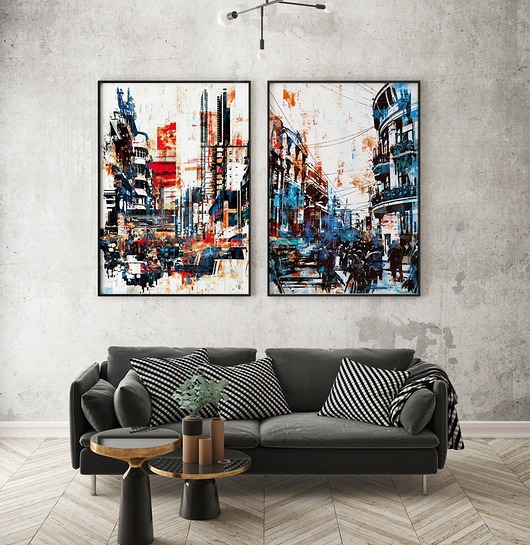 plakaty Bestsellerowe abstrakcje - zestaw plakatów loft