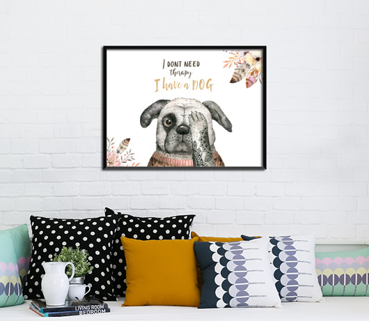 PLAKAT z psem, I have dog Wallie Studio Dekoracji