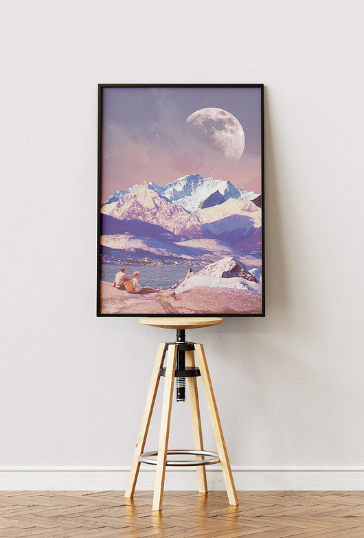 plakaty Plakat Kolaż - Górski Pejzaż - Dekoracja do salonu, pokoju, biura